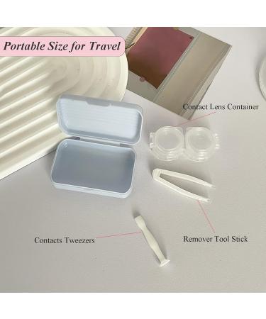 Buy Tekalobr Mini Contact Lens Container Set Colorful Travel Kit with Mirror Remover Tweezers & Solution Bottle | 5-Piece Storage Box for Everyday Use - Buy Online on GoSupps.com