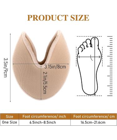 Ballet Dance Pointe Toe Pouches Pads | Foot Care Toe Protector Insoles | Skin Color Half Pads for Ballet Shoes - Buy Online on GoSupps.com