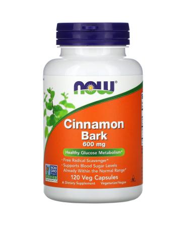 Now Foods Cinnamon Bark 600 mg 120 Capsules