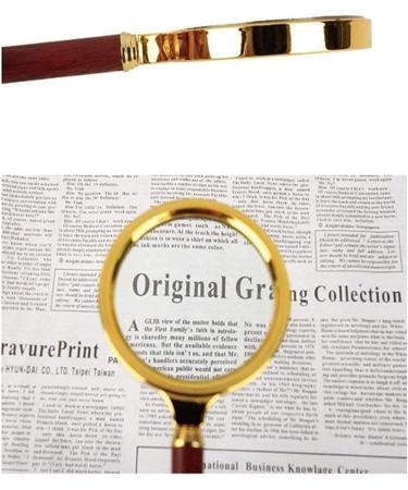Magnifying Glass 80Mm Mahogany Hand-Held for Reading Circuit Appraisals Magnifier Vision - Buy Online on GoSupps.com