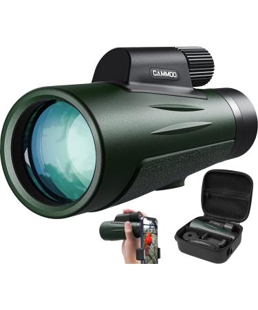 Monocular, CAMMOO 24mm Large Eyepiece, 1250 High Power Monocular Telescope for Bird, Wildlife, Stars Watching, Camping, SMC Clear Low Light Vision, IPX7 Waterproof Monocular with Smartphone Adapter Green - Buy Online on GoSupps.com