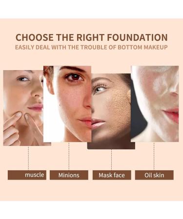 Mushrooms Head CC Creme Fond De Teint Couvrant Imperfections BB creme Hydratant Eclaircissant Fond de Teint Couvrant Imperfections Durable Maquillage Nude (Ivory) - Buy Online on GoSupps.com