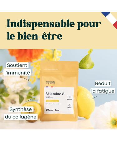 Vitamin C 1000mg Reduces Fatigue and Supports the Immune System 1 Month Cure 60 Vegetable Capsules 100% Pure Ascorbic Aci - Buy Online on GoSupps.com