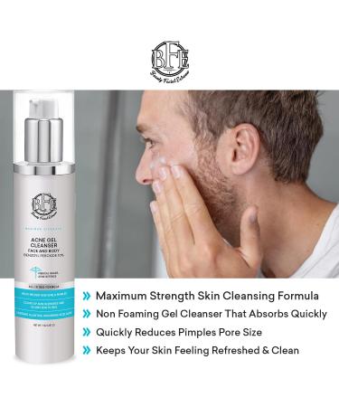 Acne Face wash Treatment with Benzoyl Peroxide 10% - Fight Acne Blemishes on Contact for Cystic Breakouts Oily Skin Clogged Pores Blackhead Whitehead & Pimples. Achieve Clear Skin. BPO 10% 6.8 FL Oz (Pack of 1) - Buy Online on GoSupps.com