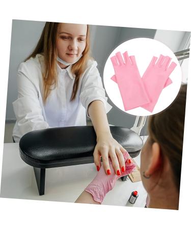 SOESFOUFU 1 Pair Nail Gloves Led Gloves Anti-uv Protective Gloves Anti-uv Gloves for Gel Nail Lamp Gloves for Sun Protection for Women Nail Art Supplies Moisturizing Accessories Pink Spandex - Buy Online on GoSupps.com