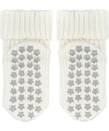 FALKE Unisex Baby Catspads Cotton Slipper Socks 6-12 Months White - Thick & Warm With Silicone Nubs for Improved Grip - Buy Online on GoSupps.com