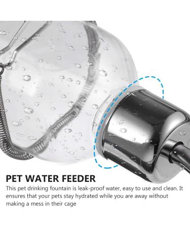 Balacoo 2 Pcs 180ml Guinea Pig Water Bottle No Drip Plastic Automatic Rabbit Water Feeder Hanging Fountains Pet Drinking Bottle with Hooks Springs for Amall Animals Transparent - Buy Online on GoSupps.com