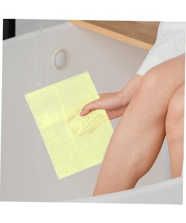 DOITOOL Bath Towel Bathing Sponge Exfoliating Back Scrubber African Net Sponge Body Exfoliator Back Scrubber for Women Esponja Para Ba arse Cleaning Rag Strip Bath Wipe Nylon 30x80x0.2cm Yellow - Buy Online on GoSupps.com