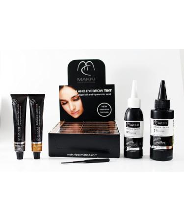  Makki 01 Black Makki Professional Intense Eyelash & Eyebrow Dye with Argan Oil & Hualuronic Acid 20ml - Buy Online on GoSupps.com