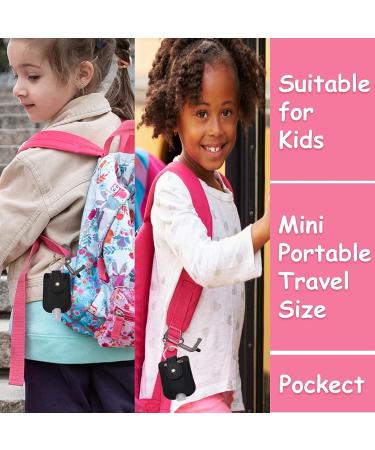 Ezindraw Portable Hand Sanitizer Holder Keychain | No Touch Door Opener | Premium Leather | Refillable Spray Bottle | Travel Size Black - Buy Online on GoSupps.com