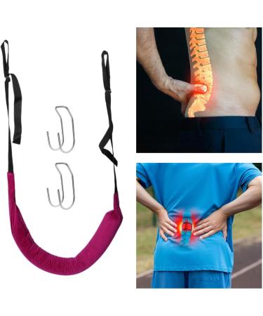 Kokiya Lumbar Traction Belt Back Traction Belt Lightweight Home Office Travelling Soft Patient Back Support Lumbar Traction Device with Hook Violet - Buy Online on GoSupps.com