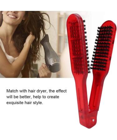 Plywood Comb Hair Straightening Tool - V-Shape Styling Straightener for Home & Barber Shop | Red - Buy Online on GoSupps.com