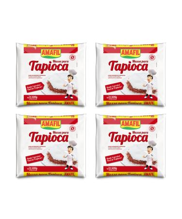 Tapioca Flour Hydrated Gluten Free 17.6 oz ( Pack of 4 ) Massa Para Tapioca - Amafil