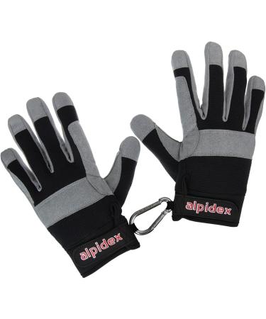 Alpidex Unisex Full Finger Climbing Gloves - Premium Via Ferrata Gear in Wild Black - Buy Online on GoSupps.com