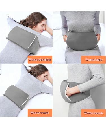 GUROTD Hot Water Bottle with Plush Cover for Pain Relief - Set of 3 Grey Hot Water Bag Pouches - Buy Online on GoSupps.com