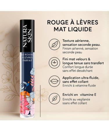  NATURA SKIN Long-lasting Liquid Matte Lipstick - Transfer-proof - Lip Ink Vegan Makeup - Women's Makeup - 8 ML - (Burnt Earth) - Buy Online on GoSupps.com