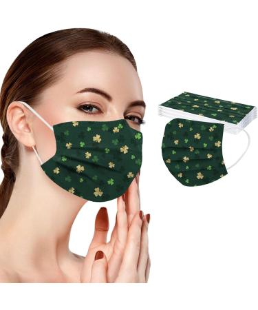 WEXCV 10-Piece St. Patrick's Day Mundschutz | Breathable Green Pattern Face Masks for Men & Women - Buy Online on GoSupps.com