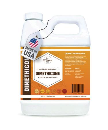 33rd Parallel | DIMETHICONE Oil (32 oz) 100% Pure, Cosmetic Grade | Widely Used in Moisturizers, Lotions, Primers, Foundations, Hair Products, Sunscreen, Wound Care | 32 Ounces