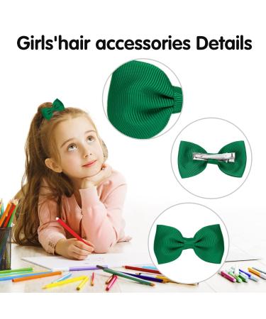 Sibba 10 Pack Hair Loops & Crocodile Clamps - Cheerleading Ponytail Holders for Women & Kids | Green Styling Accessories - Buy Online on GoSupps.com