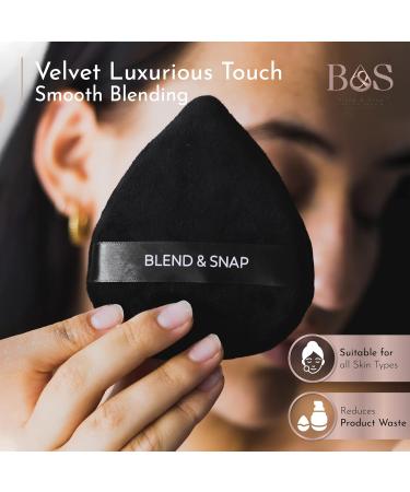 BLEND & SNAP Large Velour Triangle Makeup Puff for Smooth & Flawless Coverage Blotting Sponge for Foundation & Concealer / Powder Press Pad Precision Tip for Easy Application Makeup Artist - Buy Online on GoSupps.com
