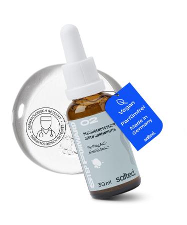 salted Soothing antiblemish serum facial serum for pimples and acne pimple remover with azelaic acid reduces blemishes skin care for women and men vegan
