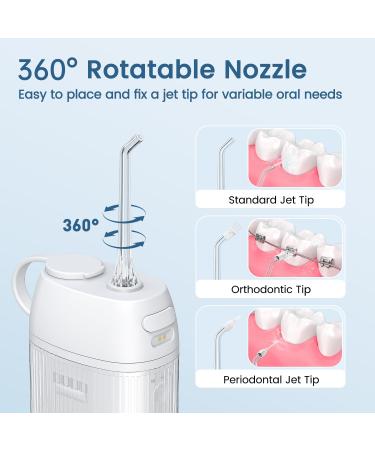 Portable Travel Water Flosser for Teeth Cleaning 3 Tips for Orthodontics & Braces Care | International Shipping - Buy Online on GoSupps.com