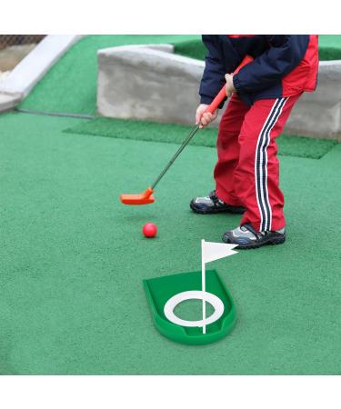 Eaezerav 2 Pack Golf Putting Cup with Flag - Indoor Outdoor Golf Hole Training Aids - Perfect for Kids, Men, Women - Home, Office, Garage, Yard - 2 Pcs Green Cup with White Flag - Buy Online on GoSupps.com
