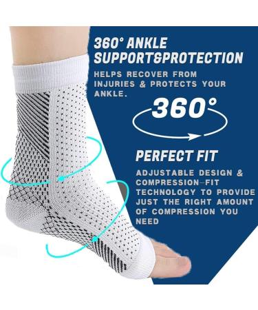 2 Pairs Dr Sock Soothers - Compression Socks for Neuropathy - Anti Fatigue Foot Sleeve Support Brace (L/XL Black) - Buy Online on GoSupps.com