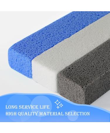 Pumice Stone Toilet Brush Set - 3 Pieces with Handle for Effective Toilet Cleaning | Gray & Pink | International Shipping Available - Buy Online on GoSupps.com