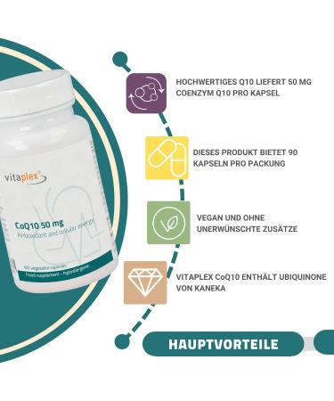 Vitamlex CoQ10 Capsules | High-Quality Kaneka Coenzyme Q10 | GMO-Free Hypoallergenic Vegan | 60 Capsules for Energy & Heart Health - Buy Online on GoSupps.com