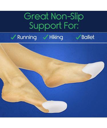 Vivesole Toe Pouches 4 PCS - Silicone Gel Sock Pads for Big Toe Protection - Metatarsal Cushion Sleeve for Men and Women - Buy Online on GoSupps.com
