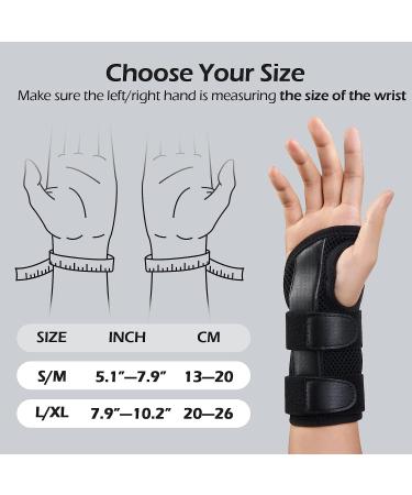 FREETOO Wrist Brace for Carpal Tunnel Relief | Adjustable Hand Brace with 3 Stays | For Men and Women | Tendonitis, Arthritis, Sprains | Right Hand S/M - Buy Online on GoSupps.com