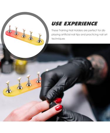 FOMIYES 2 Sets Nail Practice Holder Fake Nails Decor Nail Stand Nail Art Organiser Practice Nail Display Beauty Nail Holders Creative Nail Racks Convenient Nail Display Magnetic - Buy Online on GoSupps.com