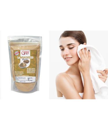 GRI9 Pure Natural Herbals White Sandalwood ( Chandan ) Face Pack ( Mask ) Face Powder And Facial Scrub (75 Grams ( 2.65 Ounce ))