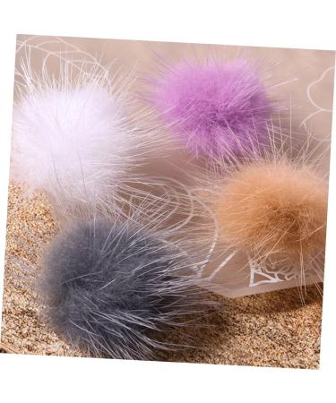 FRCOLOR 18 Pieces Hair Balls Accessories for Nails Shoes Bobble Balls Fur Bobble DIY Nail Art Set Artificial Nails Set Decorative Nail Hair Ball Nail Art Decor Winter Plush Ball Hat - Buy Online on GoSupps.com