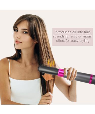 VOCOSTE 5 in 1 Hot Air Brush - Hair Dryer Curler & Straightener Comb Set with Heat Protective Glove - International Shipping Available - Buy Online on GoSupps.com