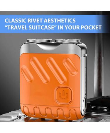 Luggage Electric Shaver Mini Electric Shaver Portable Electric Razor for Men Wet & Dry Shaving Rechargeable Cordless Rotary Shaver IPX7 Waterproof (Silver) - Buy Online on GoSupps.com