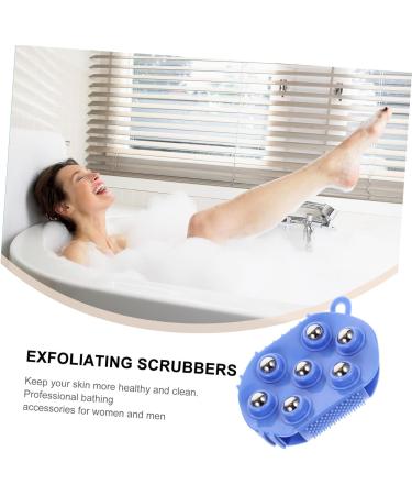 2-Piece Rolling Hand Massager Set | Acupressure Muscle Roller & Massage Balls - Meridian Body Massager in Medium Blue - Buy Online on GoSupps.com