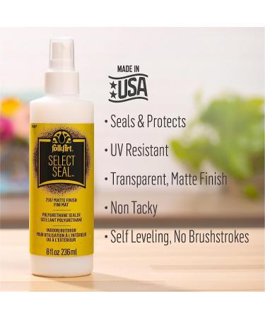 FolkArt Select Seal Matte Sealer 8 fl oz - Easy DIY Arts & Crafts - White 7597 - Buy Online on GoSupps.com