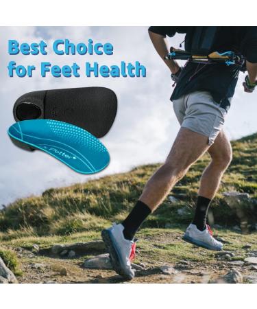 3/4 Orthotic Insoles for Plantar Fasciitis Relief | High Arch Support Inserts for Flat Feet & Heel Pain | Medium Size Men 6.5-8.5 / Women 7.5-9.5 - Shop Now - Buy Online on GoSupps.com