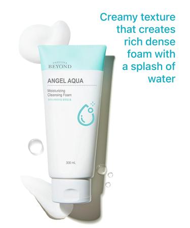 BEYOND Angel Aqua Cleansing Foam - Vegan Korean Skin Care Gentle Hydrating Face Wash with Coconut & Hyaluronic Acid | 10.1fl oz - Buy Online on GoSupps.com