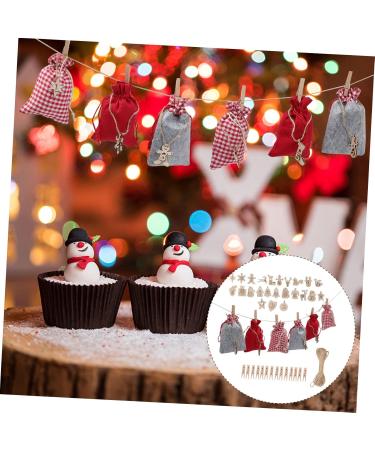 KONTONTY 1 Set Christmas Calendar Bag Christmas Cloth Bags Diy Advent Calendar Bags Xmas Drawstring Bags - Buy Online on GoSupps.com