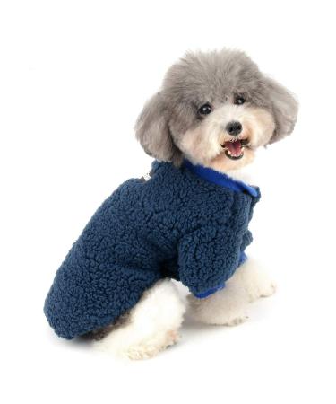 Zunea winter coat for small dogs fleece warm dog sweater sweater puppy winter jacket chihuahua cat clothing pets boys girl dog clothing blue xxl xxl (1 Pack) blue - Buy Online on GoSupps.com