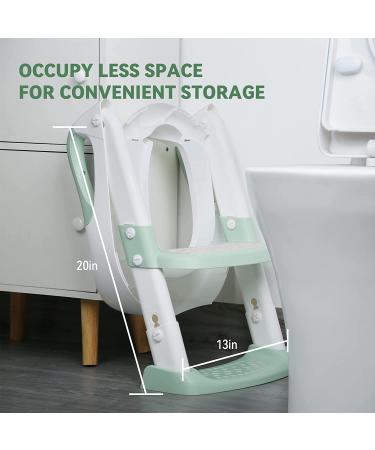 GrowthPic Potty Training Seat with Ladder  Toddlers Potty Seat for Toilet with Step Stool  Potty Ladder Toilet Seat Chair with Anti-Slip Pads for Kids Boys and Girls(White/Green) - Buy Online on GoSupps.com