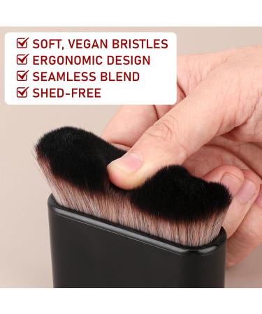 Premium Self Tanning Brush Set - Large Kabuki & Angled Applicator for Flawless Body & Face Makeup - Professional Bronzer Brush for Perfect Blending - Buy Online on GoSupps.com