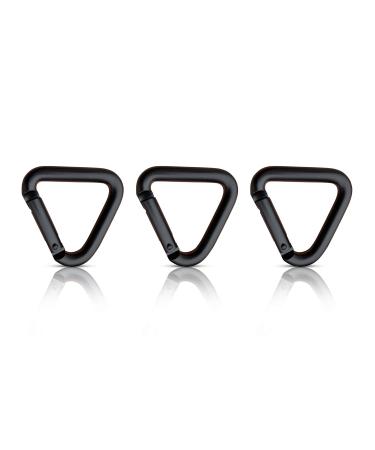 Triangular carabiner carabiner small carabiner keychain design carabiner hook mini carabiner hook carabiner set carabiner 3 pieces black