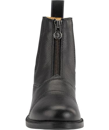 Nova Kids FZ Soft Paddock Ankle Boots | Suedwind | Soft Cowhide | Comfortable Rubber Sole | Front Zipper | Kids Sizes 29-41 | Durable Riding Slip Shoe - Black - Buy Online on GoSupps.com