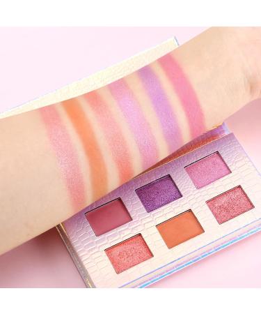 6 Colors Eyeshadow Palette | Glitter & Shimmer Eye Makeup | Blendable Shades for Youthful Energetic Looks - International Shipping - Buy Online on GoSupps.com