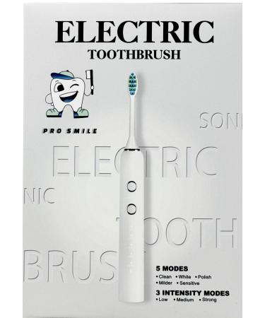 Sonic Electric Rechargeable Toothbrush for ADULDT. with 2 Head 5 Mode Once Charge 45 Days Last.