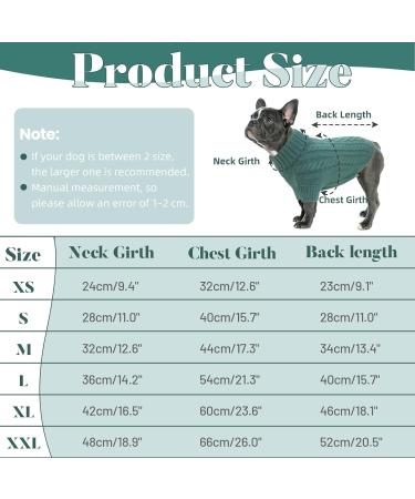 Warm Winter Dog Sweater for Big Dogs - Fleece Christmas Sweater for French Bulldogs | Blue Green Size SS - Buy Online on GoSupps.com